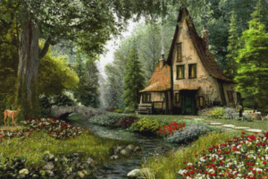 Домик - дом, пейзаж, природа - предпросмотр