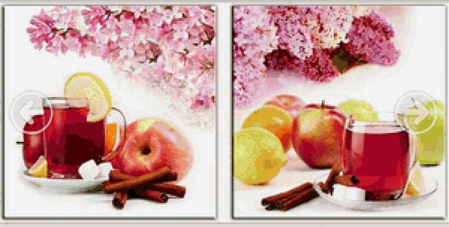 Чай с корицей - сегментированные картины - предпросмотр