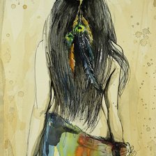 Схема вышивки «Mujer»