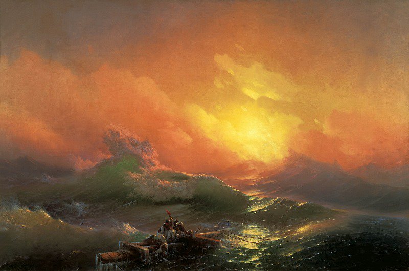 Девятый вал - вода, море, буря, картина, шторм - оригинал