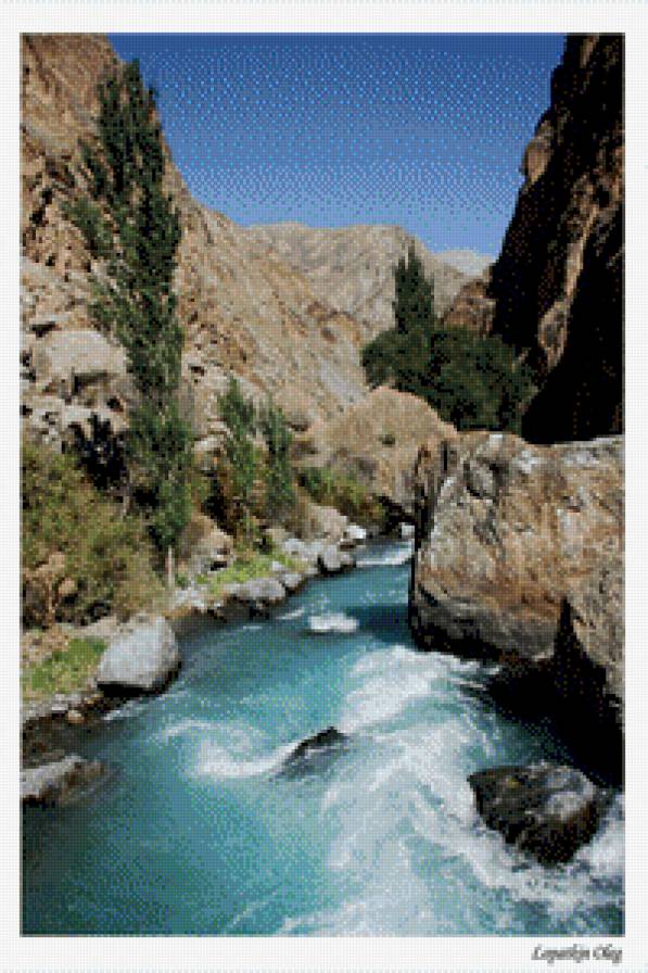 горная река - река, горы - предпросмотр