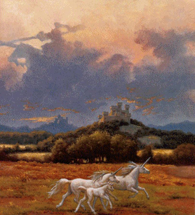 Единороги 3 - единорог, лошади - предпросмотр