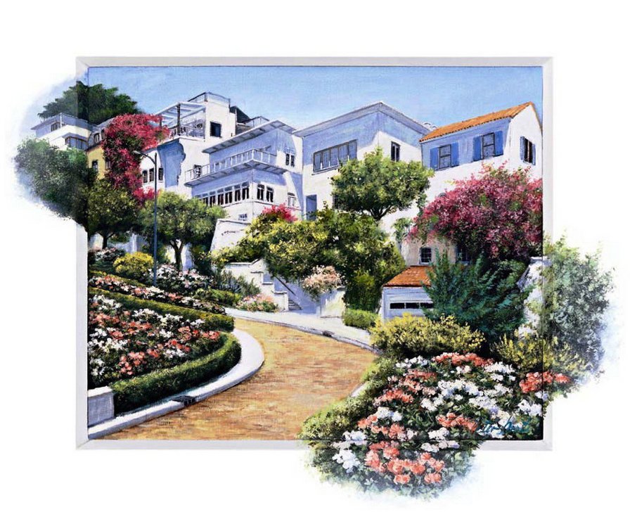 Курортный городок - красота природы - оригинал