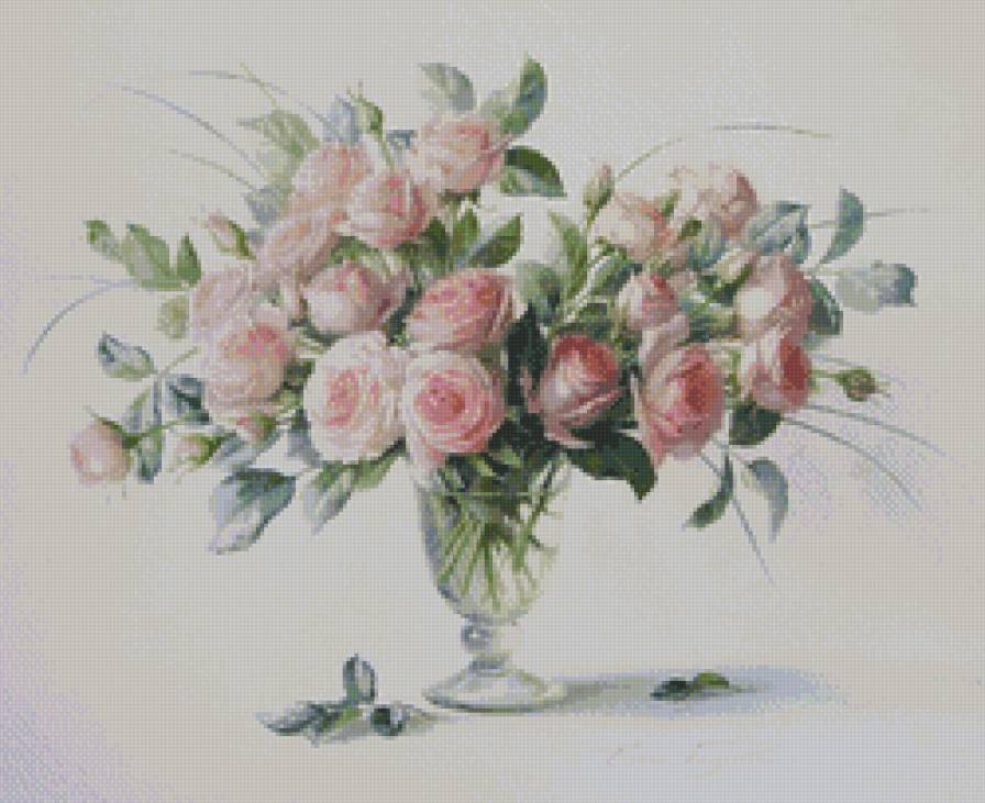 розы - картины художников акварели букет розы - предпросмотр