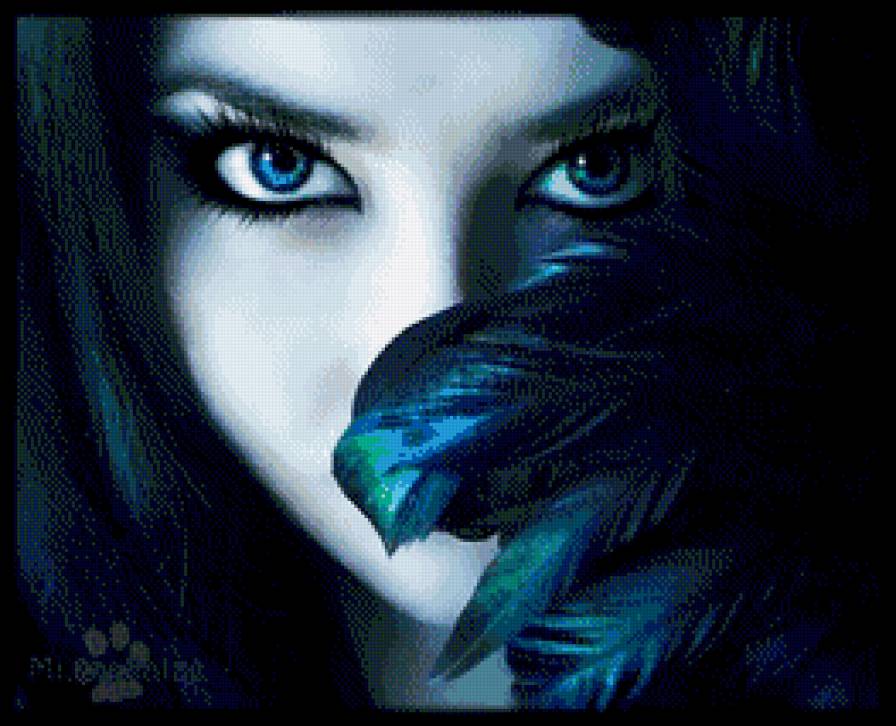 Глаза - глаза, черный фон - предпросмотр