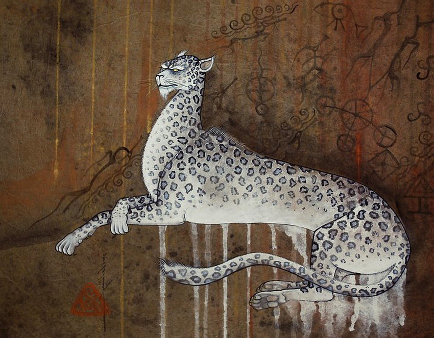 ГОБИ, леопард - животные, картины, леопард, китай - оригинал