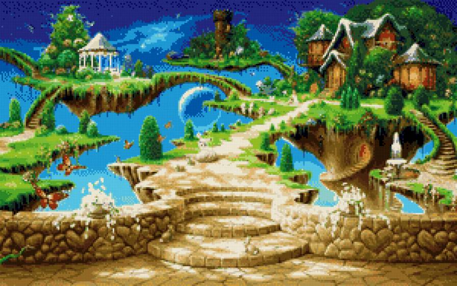 Дорожка в домик - фэнтези, домик - предпросмотр