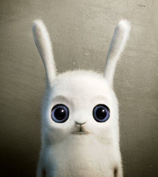 зайчик - зайчик, детям, животные, белый - оригинал