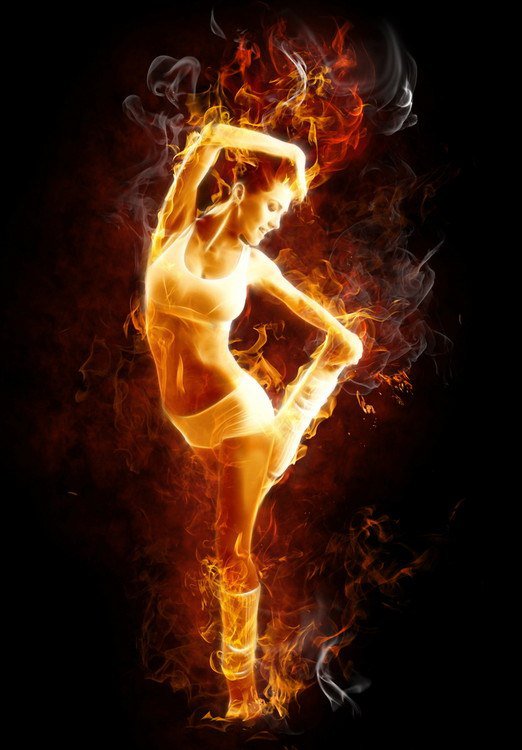 Девушка - девушка, огонь, танец - оригинал