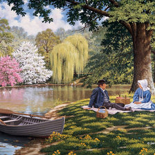 Схема вышивки «Деревенька 6»