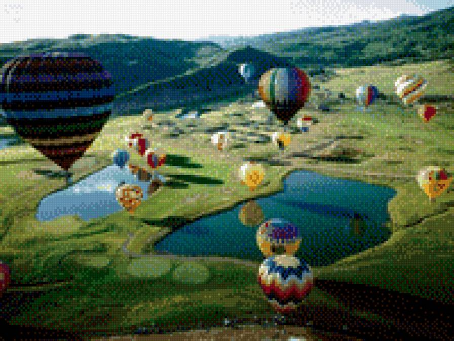 Воздушные шары - небо, шар - предпросмотр