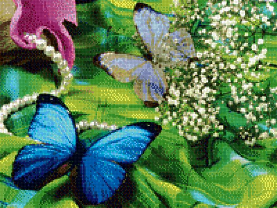 бабочки - бабочка, цветы, природа - предпросмотр