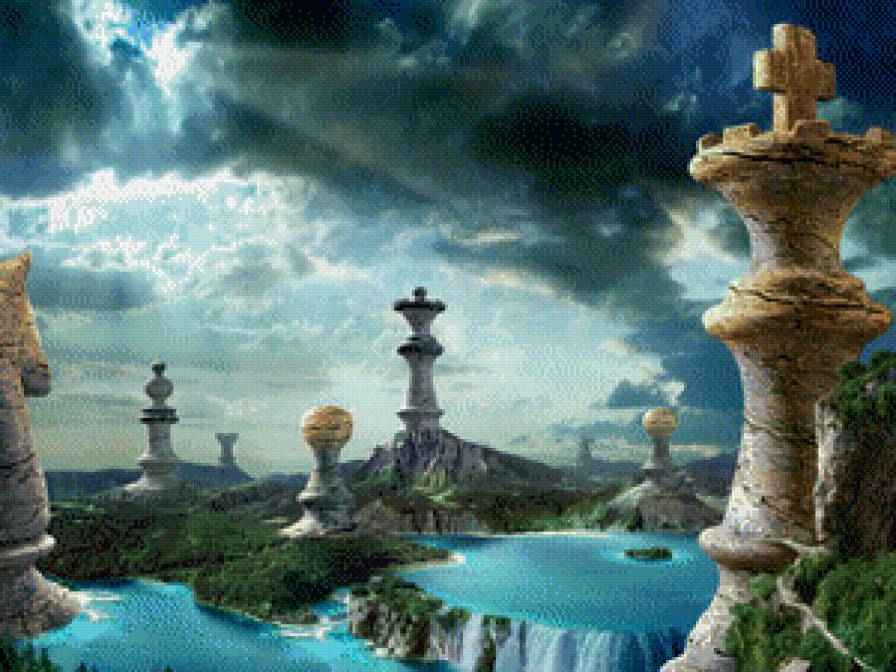 шахматы - горы, природа, вода - предпросмотр