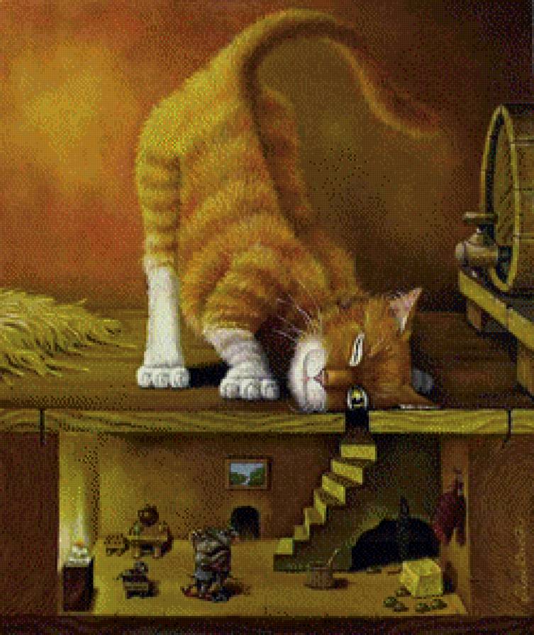картины Александра Маскаева - мыши, кот - предпросмотр