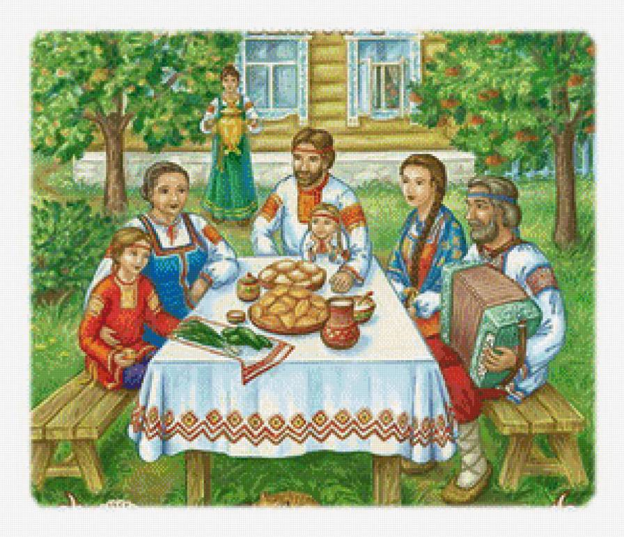 Сад - деревня, праздник, люди - предпросмотр