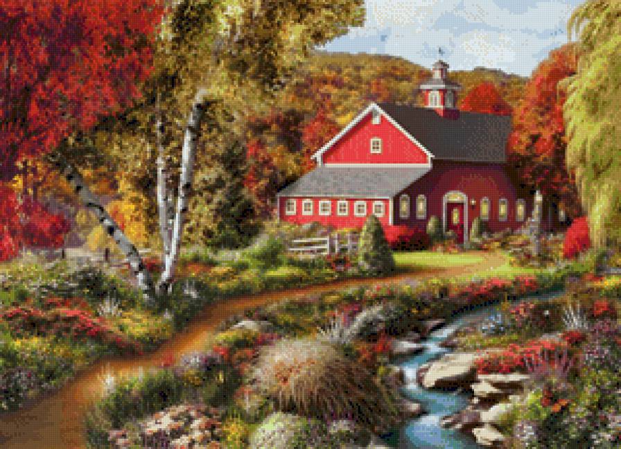 домик - природа - предпросмотр