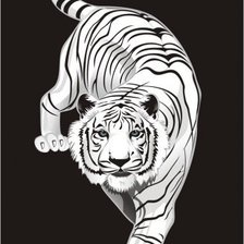 Оригинал схемы вышивки «тигр» (№726305)