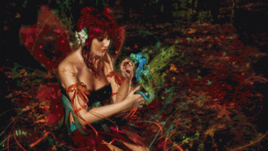 сказочная встреча - девушка, фэнтези - предпросмотр