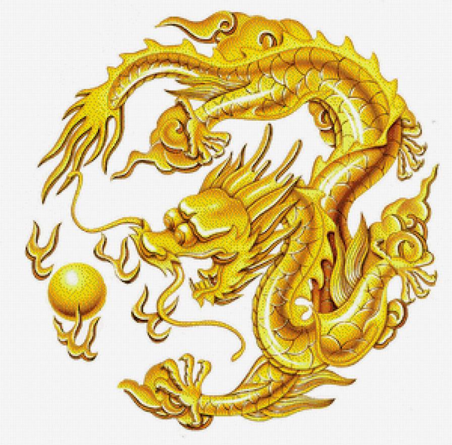 золотой дракон - дракон - предпросмотр