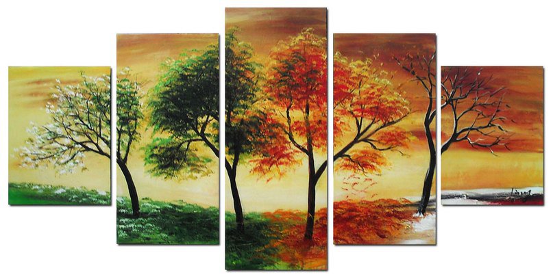 Полиптих "Времена года" - деревья, времена года - оригинал