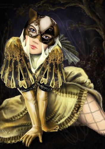 Маска - девушка, маска - оригинал