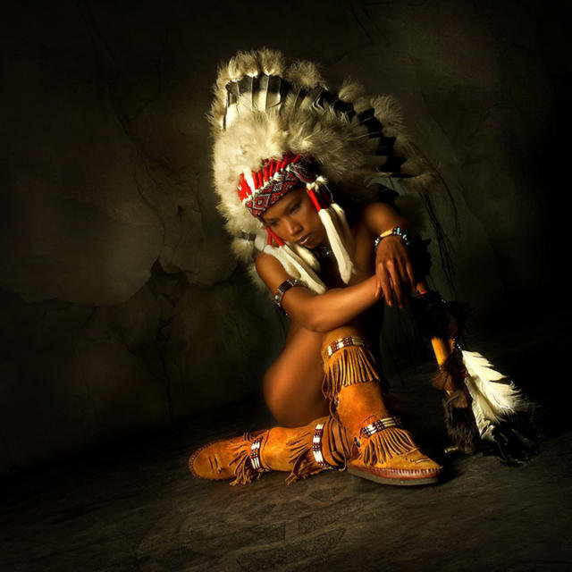 женская красота (индейская девушка) - красота, женщина - оригинал