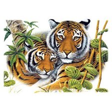 Оригинал схемы вышивки «тигры» (№727466)