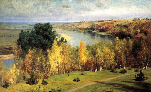 осенний пейзаж - осень, природа, река, золото, озеро, лес, пейзаж - оригинал