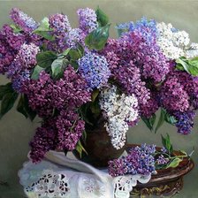 Схема вышивки «букет сирени»