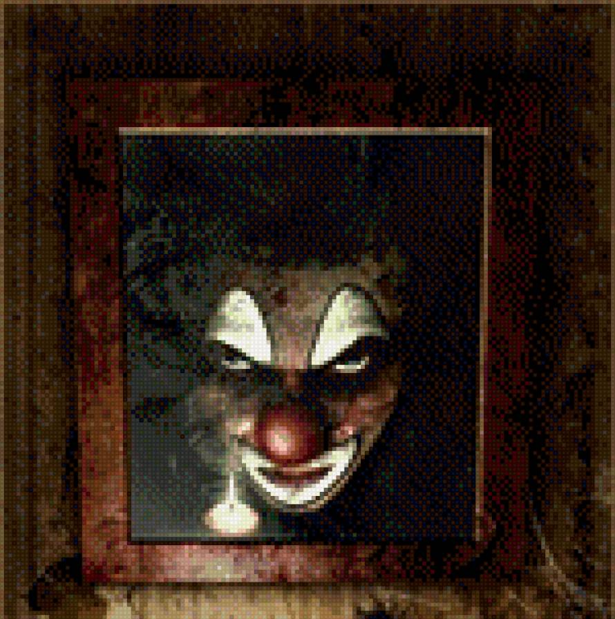 клоун - клоун, демон, шут, отражение, зеркало - предпросмотр