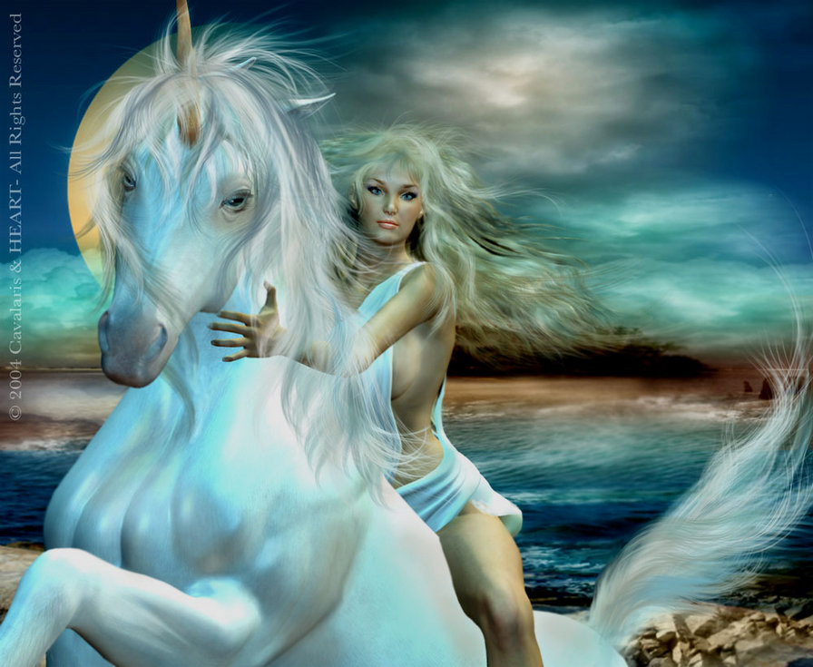 кэрол каваларис - девушка, единорог - оригинал