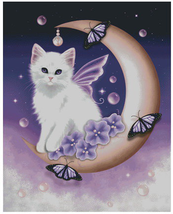 котик - фентези, животные, кот, коты, кошечка, луна, кошка - оригинал