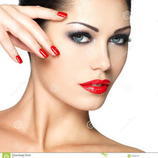 Схема вышивки «девушка с ногтями»