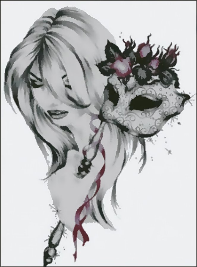 девушка с маской - оригинал