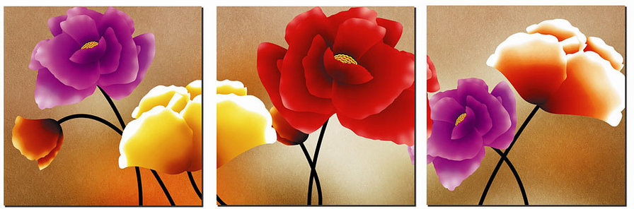 Цветы - сегментированные картины - оригинал