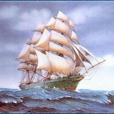 Схема вышивки «корабль»