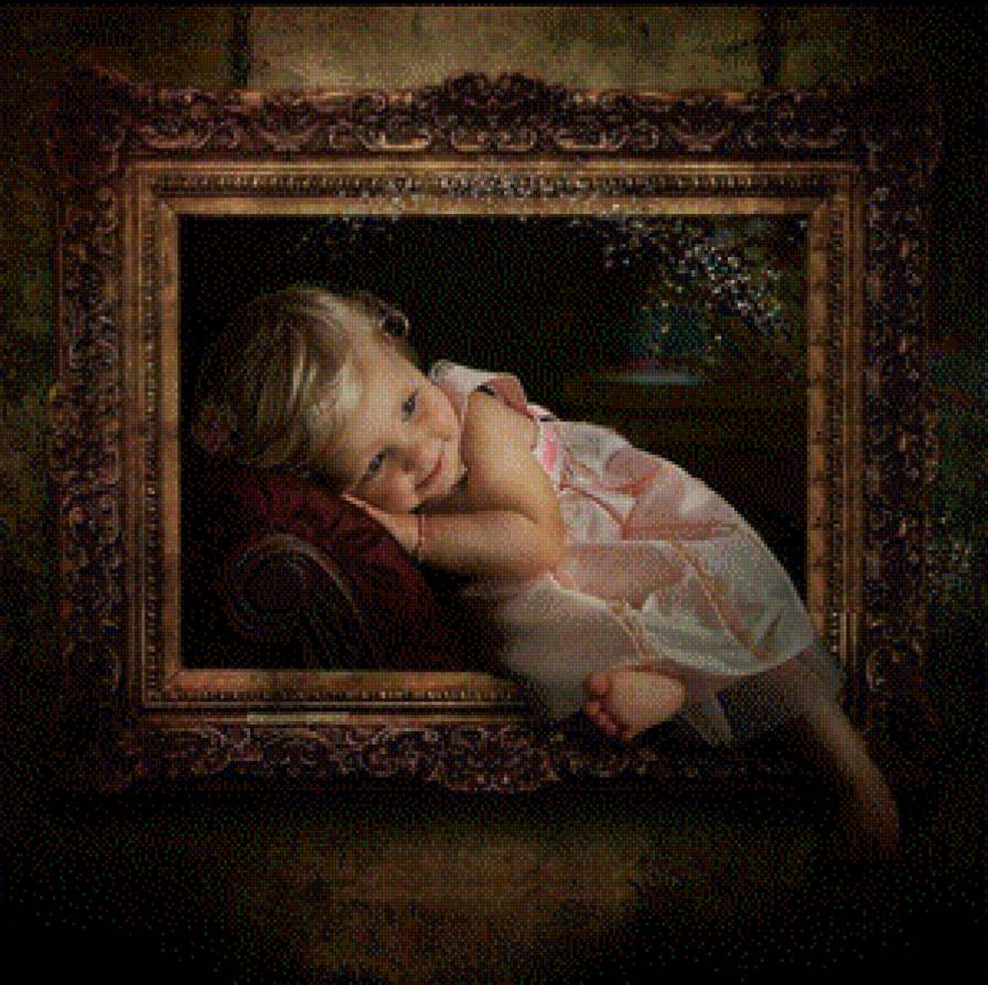 картины Синди Грундстен - девочка - предпросмотр