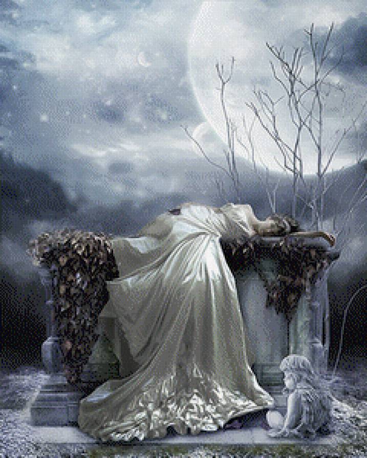 картины Синди Грундстен - девушка - предпросмотр