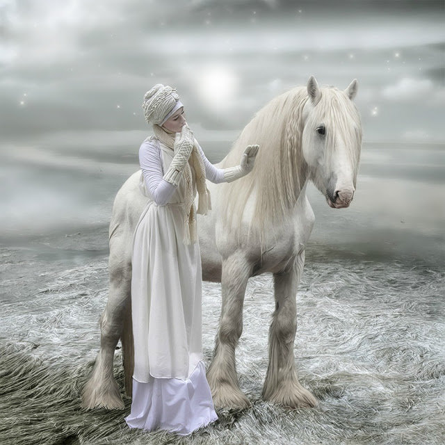 картины Синди Грундстен - лошадь, девушка - оригинал