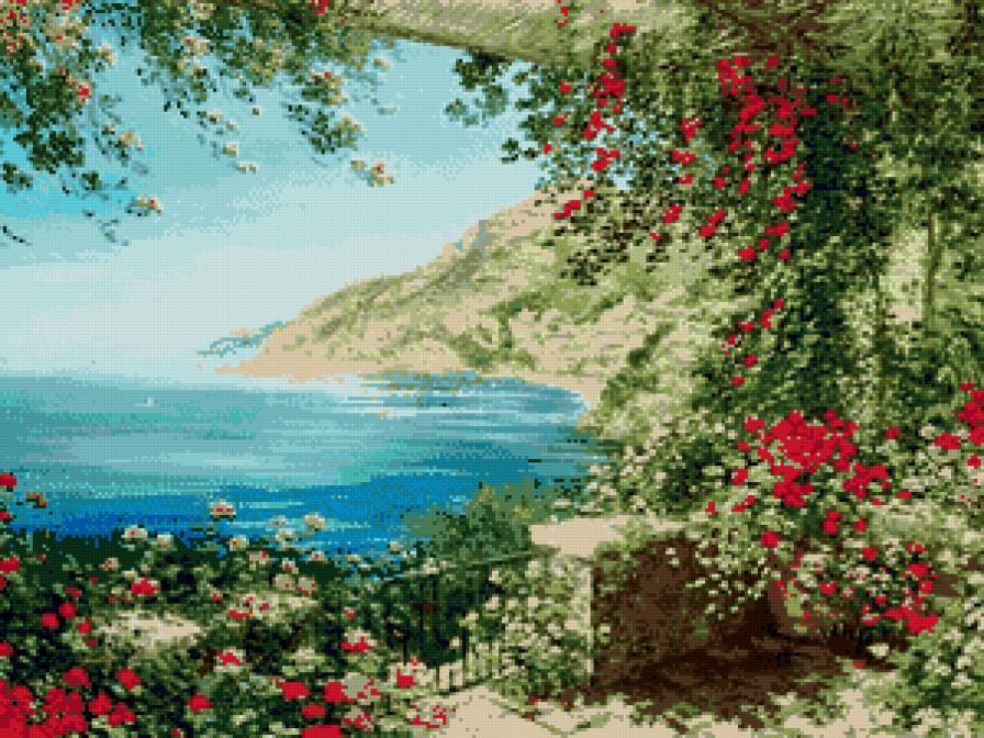 берег южный - пейзаж, море - предпросмотр