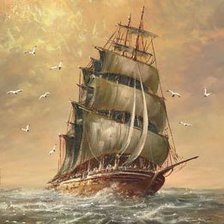 Схема вышивки «на всех парусах»