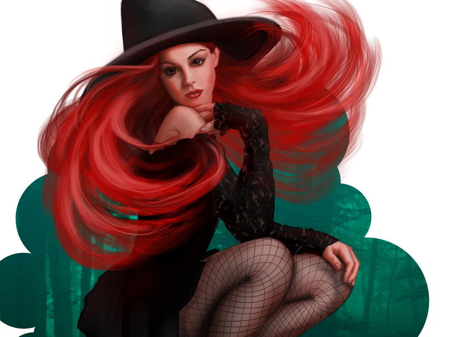 рыжая ведьмочка - ведьма, девушка, мистика - оригинал