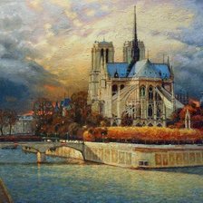 Схема вышивки «Собор Парижской Богоматери»