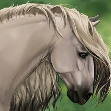 Оригинал схемы вышивки «лошадь» (№730051)