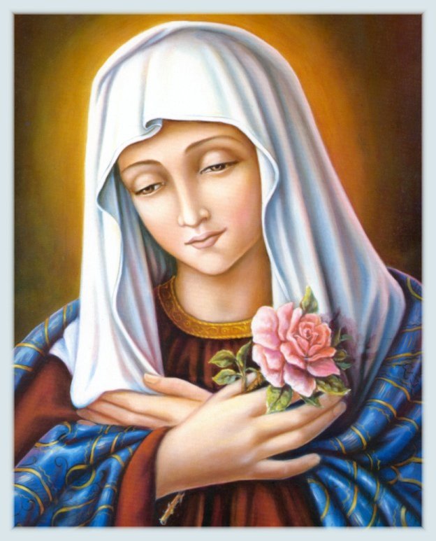 Virgen Maria con Rosa - virgen - оригинал