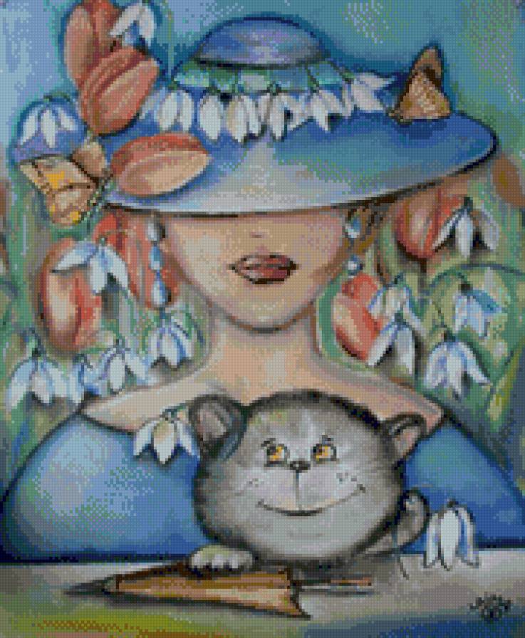 Весенняя девушка. - предпросмотр