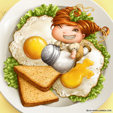 Схема вышивки «Завтрак»