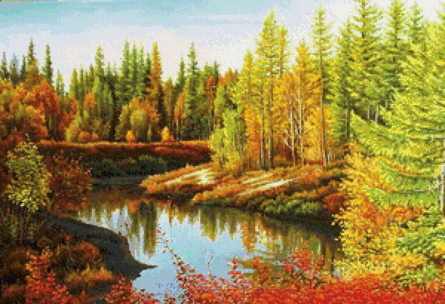 осенний берег - предпросмотр