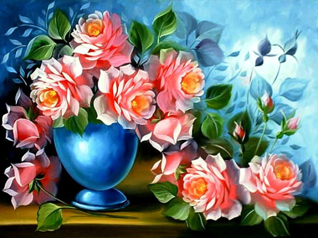 троянди в вазі - оригинал