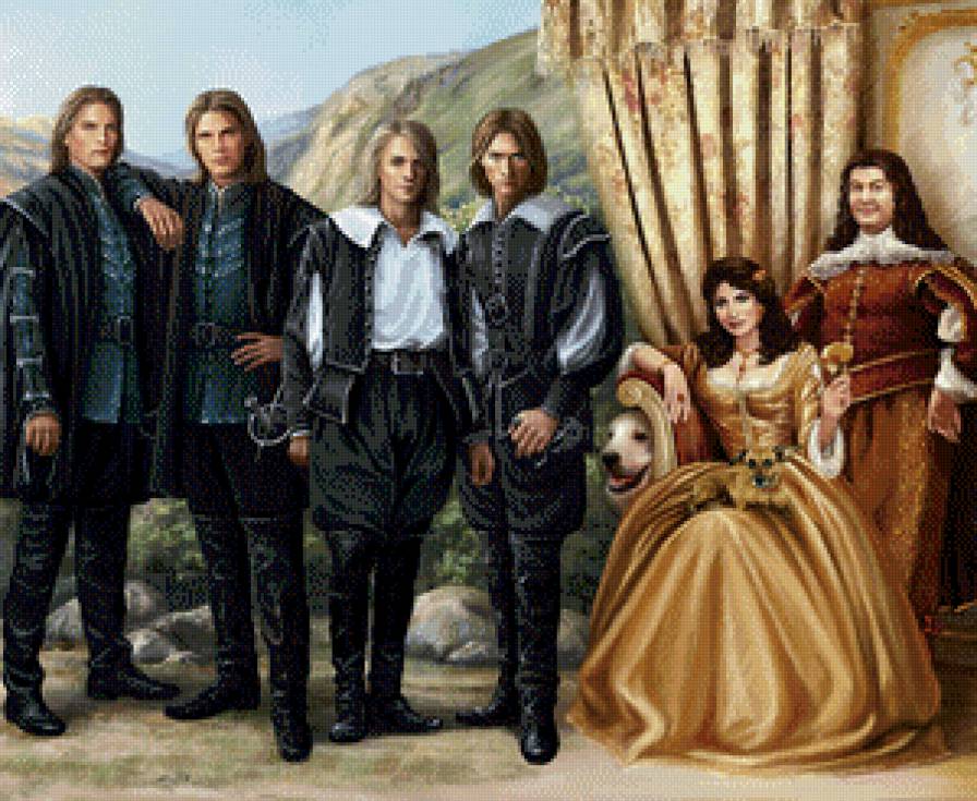 №731392 - люди, собаки, королева, король - предпросмотр